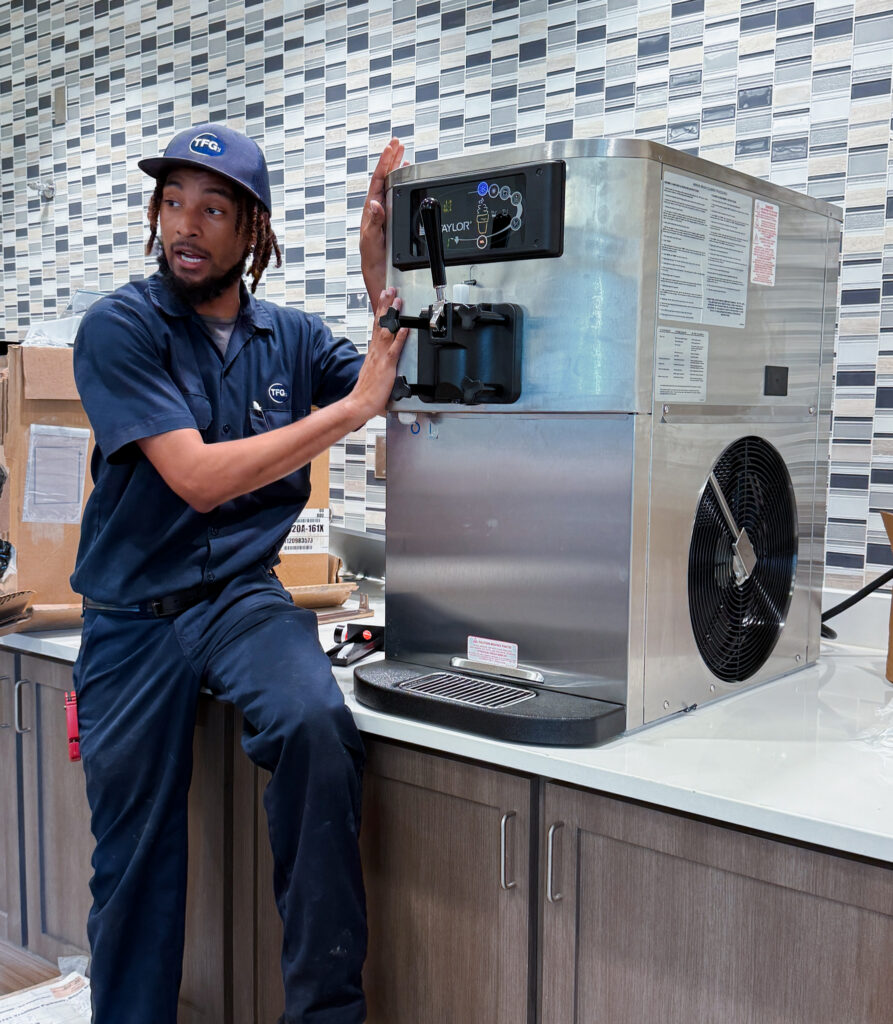 Service Team Ice Cream Machine Install